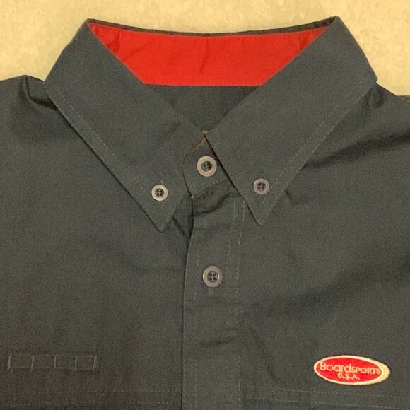 Boardsports USA Mens Button Down Shirt Removable Sleeves Size Large Like New - Picture 3 of 9